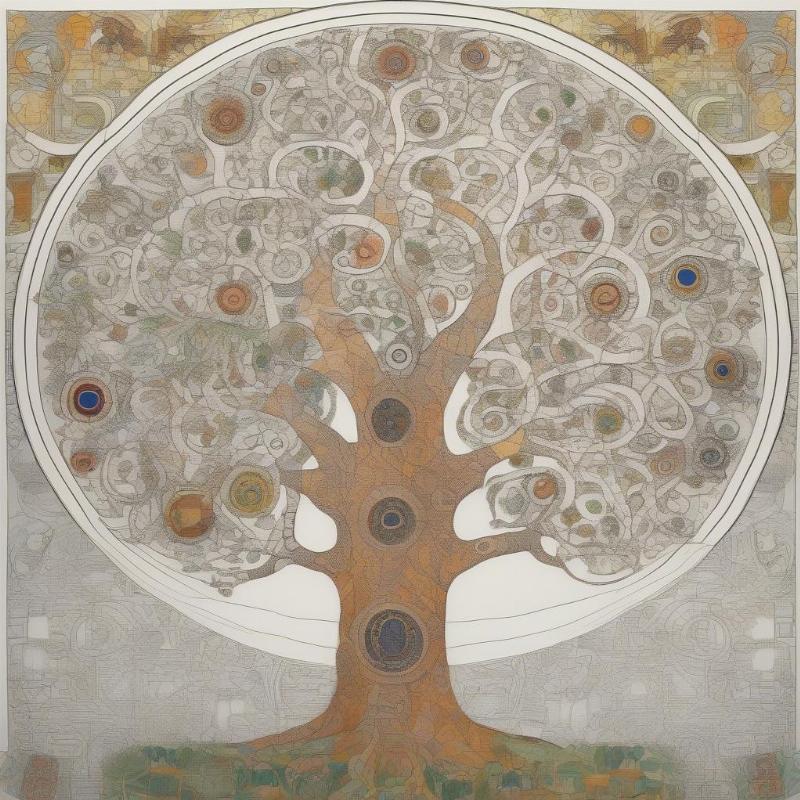 Intricate Tree of Life Coloring Page Design