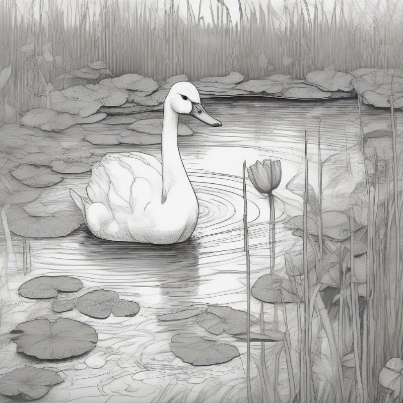 Ugly Duckling Coloring Page: A Timeless Tale