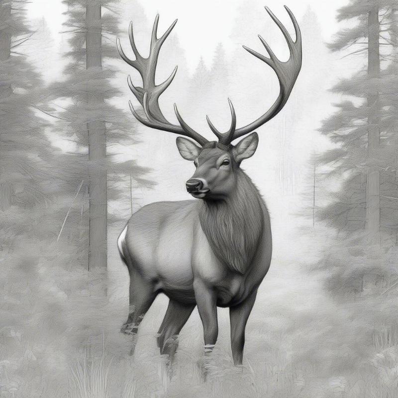 Wapiti Coloring Pages: Unleash Your Creativity in the Wild