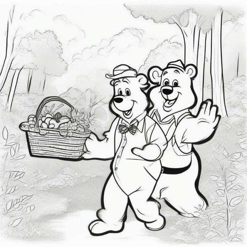 Yogi Bear Boo Boo Coloring Pages: Fun for All Ages